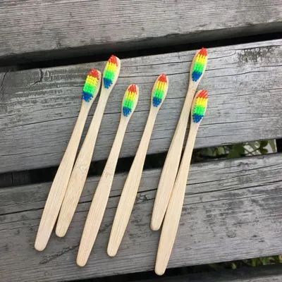 Original Bamboo Toothbrush 100% Eco-Friendly Wood Handle Toothbrush Biodegradable Brush