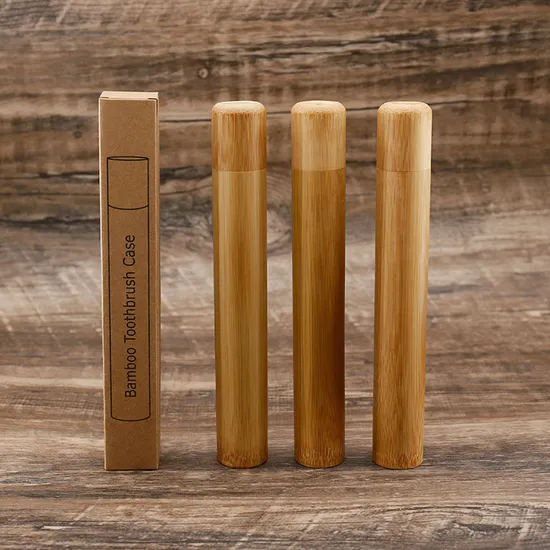 Bamboo Toothbrush Case Eco Friendly 100% Biodegradable Bamboo Travel Case Wooden Toothbrush Case Travel Pack