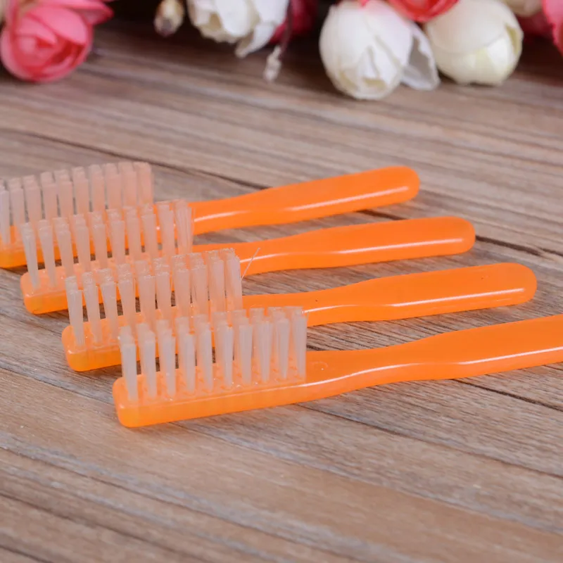 Orange Short Toothbrush /Flex Handle Toothbrush Jail Travel Toothbrush Disposable Toothbrush Manufacture