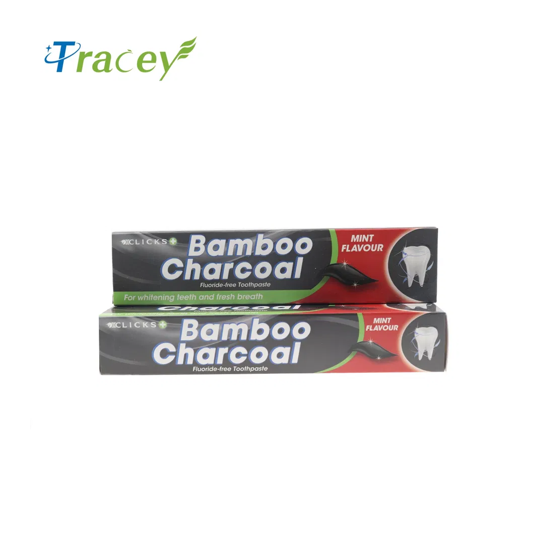 Xoc 100ml Charcoal Toothpaste Bamboo Cleansing Black Toothpaste for Africa Market