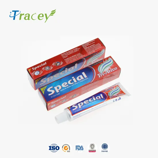 Triple Action /Triple Protection /3 Color Double Color Mint Customized Toothpaste Dentifrice
