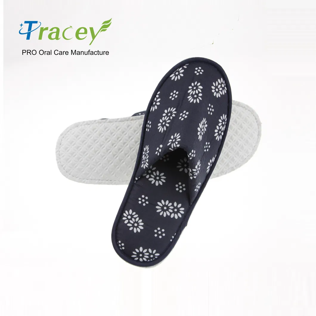 OEM Custom Logo Personalized Wholesale Luxury Cheap White Washable Hotel Room SPA Guest Disposable Cotton Terry Slippers