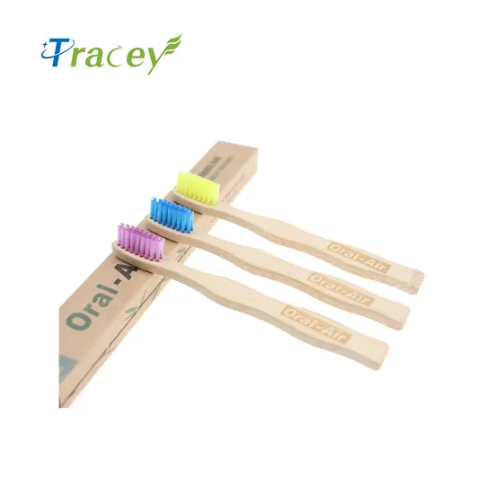 Wanuocraft 100% Biodegradable Eco Friendly Wholesale Custom Logo Adult Baby Kids Child Charcoal Nylon Round Bamboo Toothbrush