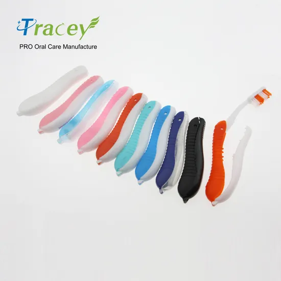 Hippocampi Shape Toothbrush Fold Toothbrush Colorful Disposable Travel Hotel Toothbrush Dental Kit