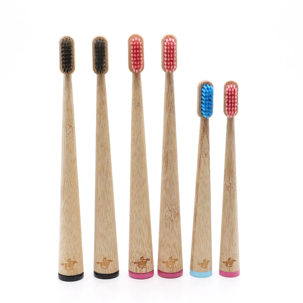 Bamboo Tounge Cleaner with Soft Bristle Round Head Bamboo Toothbrush Factory
