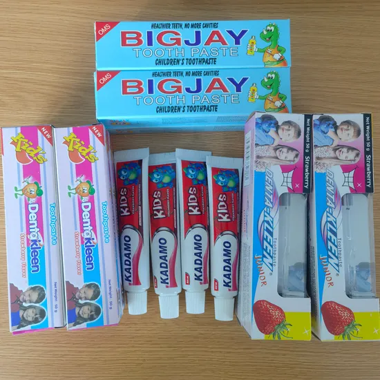 Dentakleen OEM/ Customized / Personalized Toothpaste Kids Baby Child Toothpaste Fruit Flavour Fluoride Toothpaste Dentifrice with Factory Price
