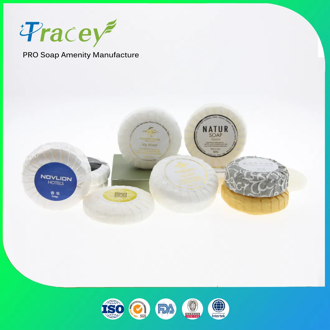 20gr Round Label Sticker Soap Jabon Hotel Amenity Soap Bar / Motel Travel Bath Body Hand Face Toliet Bar Soaps Factory
