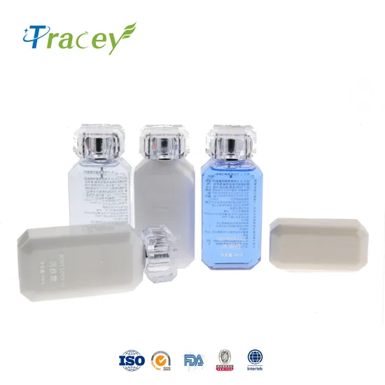 40ml Luxury Hotel Shampoo/Bath&Shower Gel, Customized Crystal Cap Bottled Cosmetic for Travel / Motel Bathroom Toliet Liquid