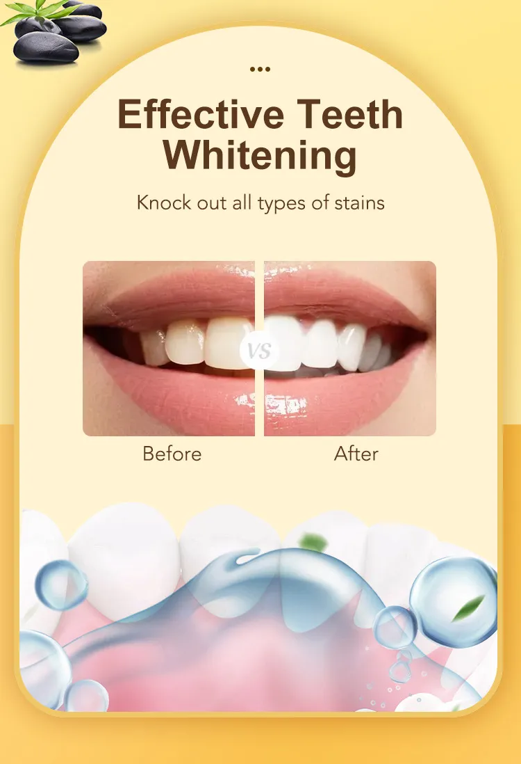 6oz Whitening Toothpaste with Actived Charcoal Mint Dentifrice Bamboo Black Toothpaste Manufacture