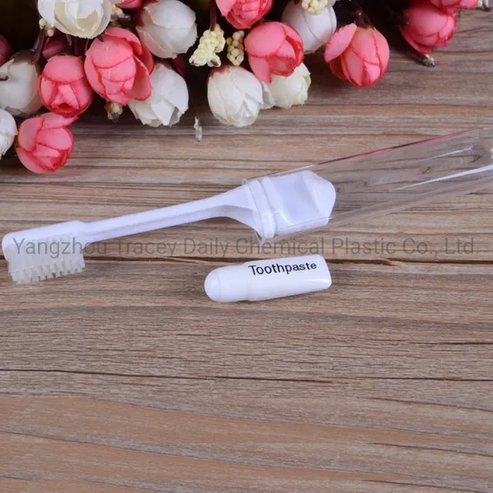 Emirates Fly Airlines Toothbrush Kids Fold Portable Travel Disposable Toothbrush with Small Mini Toothpaste