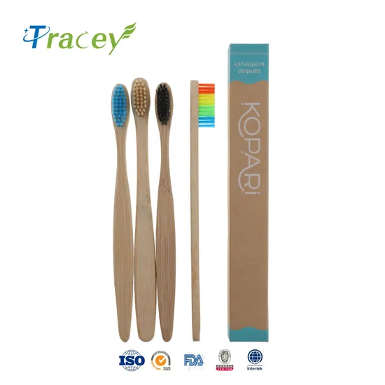 Bamboo Joint Shap Toothbrush /Eco-Friendly Bamboo Neck Toothbrush with Charcoal Bristle