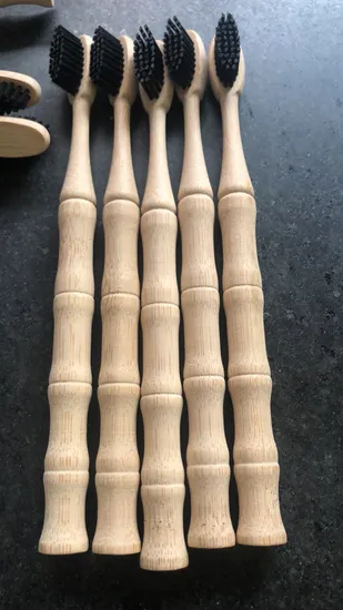 Eco Biodegradable Bamboo Tongue Cleaner Toothbrush Professional Natural Bamboo Wooden Toothbrush Factory