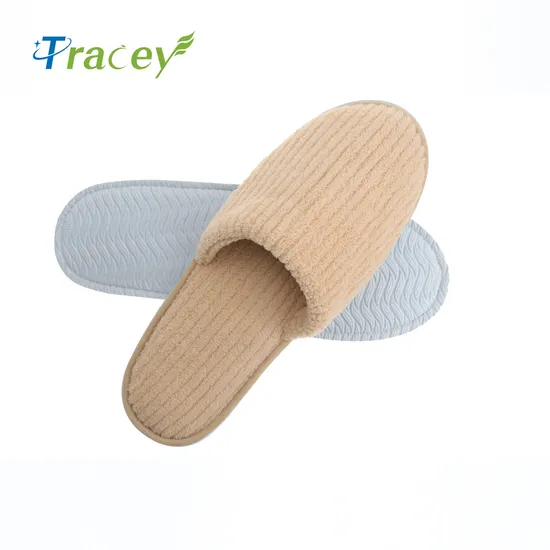 Five Star Non-Slip Washable Disposable Indoor Personalized White Customised Waffle Weave Slippers Hotel
