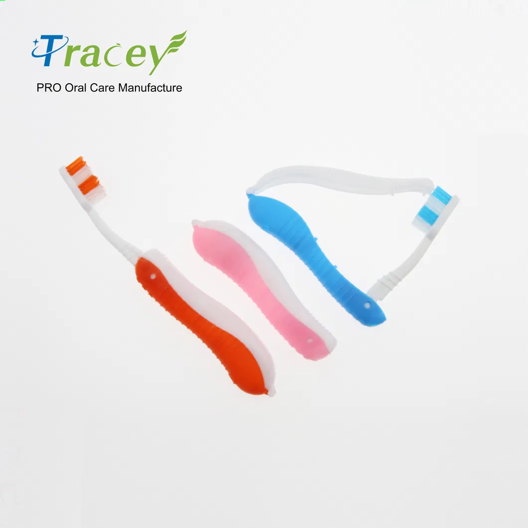 Hippocampi Shape Teethbrushes Foldable Travel Airlines Toothbrush Disposable Travel Hotel Toothbrush Dental Kit