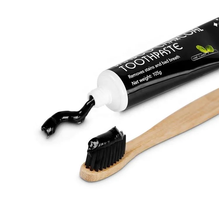 Cutesmile Mint Flavor Fluoride-Free Activated Charcoal Organic Coconut Oil Teeth Black Toothpaste