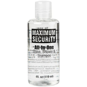 Clear All in One Shower, Shampoo, and Shave, Easy Contraband Inspection Jail Shampoo