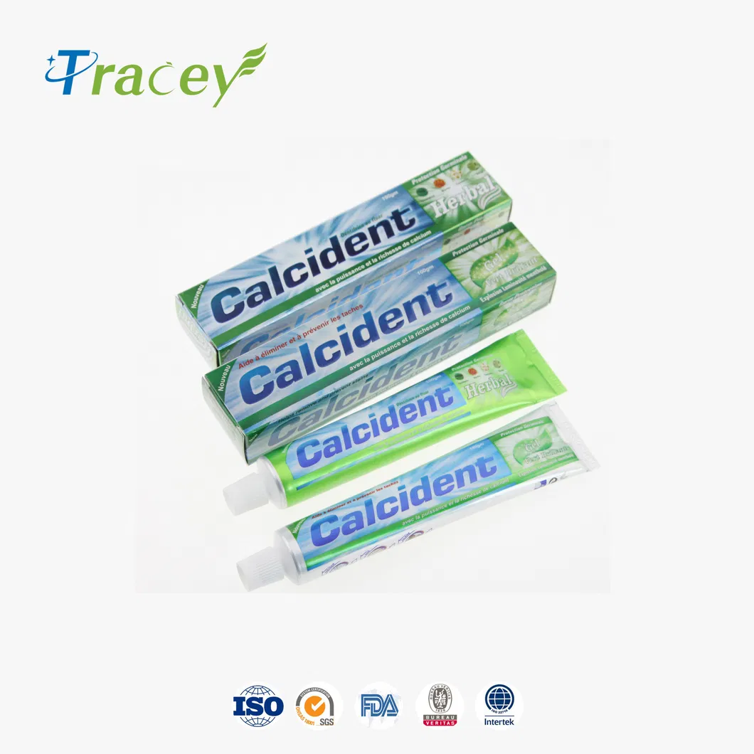 Green Gel Color Triple Color Toothpaste Herbal Green Mint Pasta Dental Dentifrice Factory