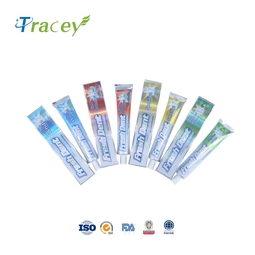 Freshdent Toothpaste Manufacture Sensitive /Whitening /Herbal /Triple Action Fluorifr Crystle Gel Dentifrice Toothpaste