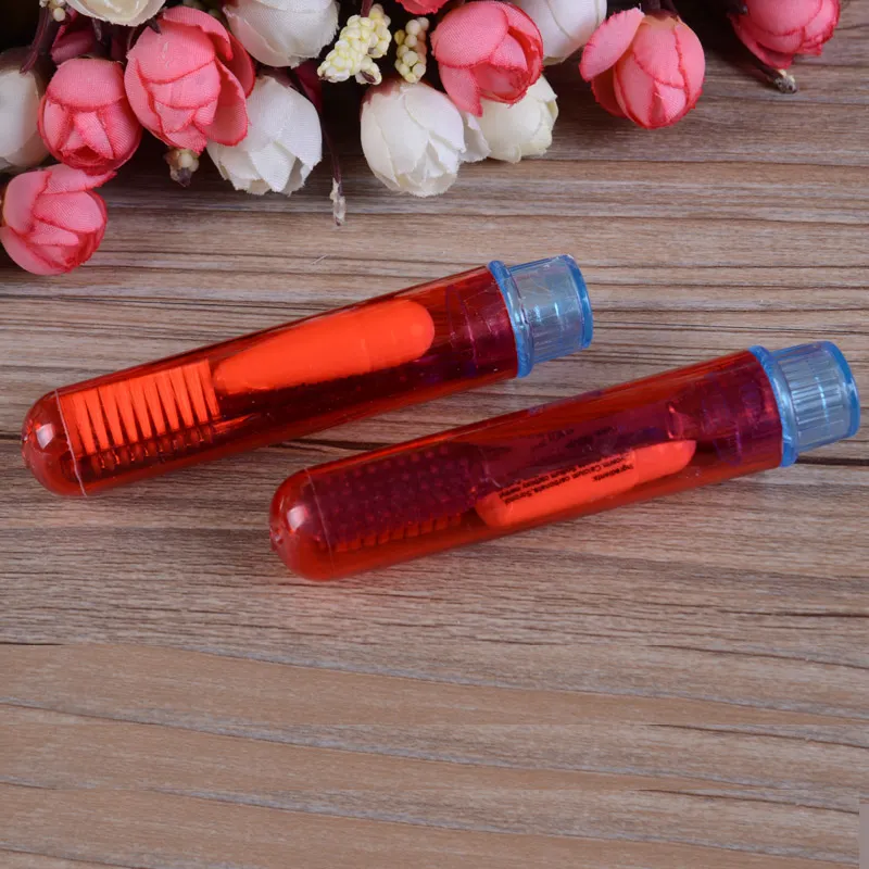 Emirates Fly Airlines Toothbrush Kids Fold Portable Travel Disposable Toothbrush with Small Mini Toothpaste