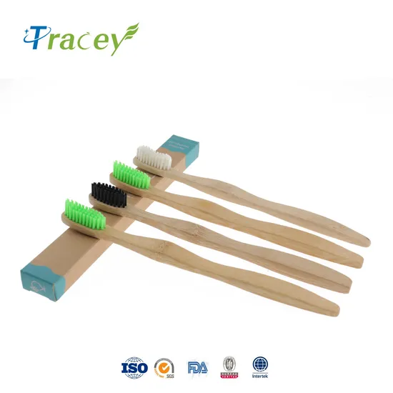 Bamboo Joint Shap Toothbrush /Eco-Friendly Bamboo Neck Toothbrush with Charcoal Bristle