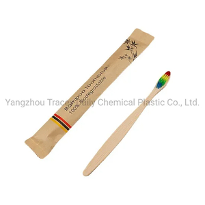 Eco Bamboo Wood Toothbrush with Biodegradable Paper Pack Bamboo Brush Factory