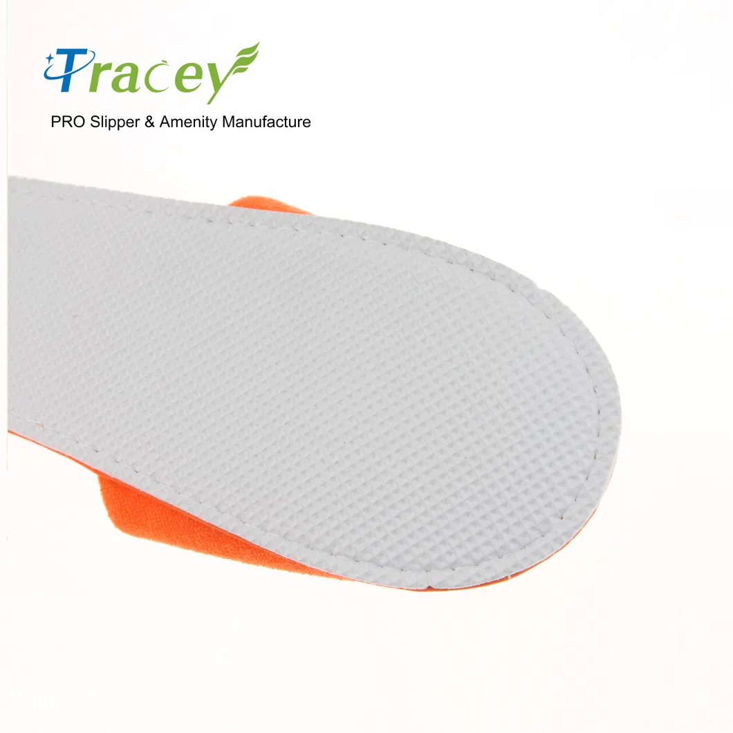Fast Delivery Custom Hotel Coral Fleece Portable SPA Disposable Slippers Open Toe Velour for Unisex