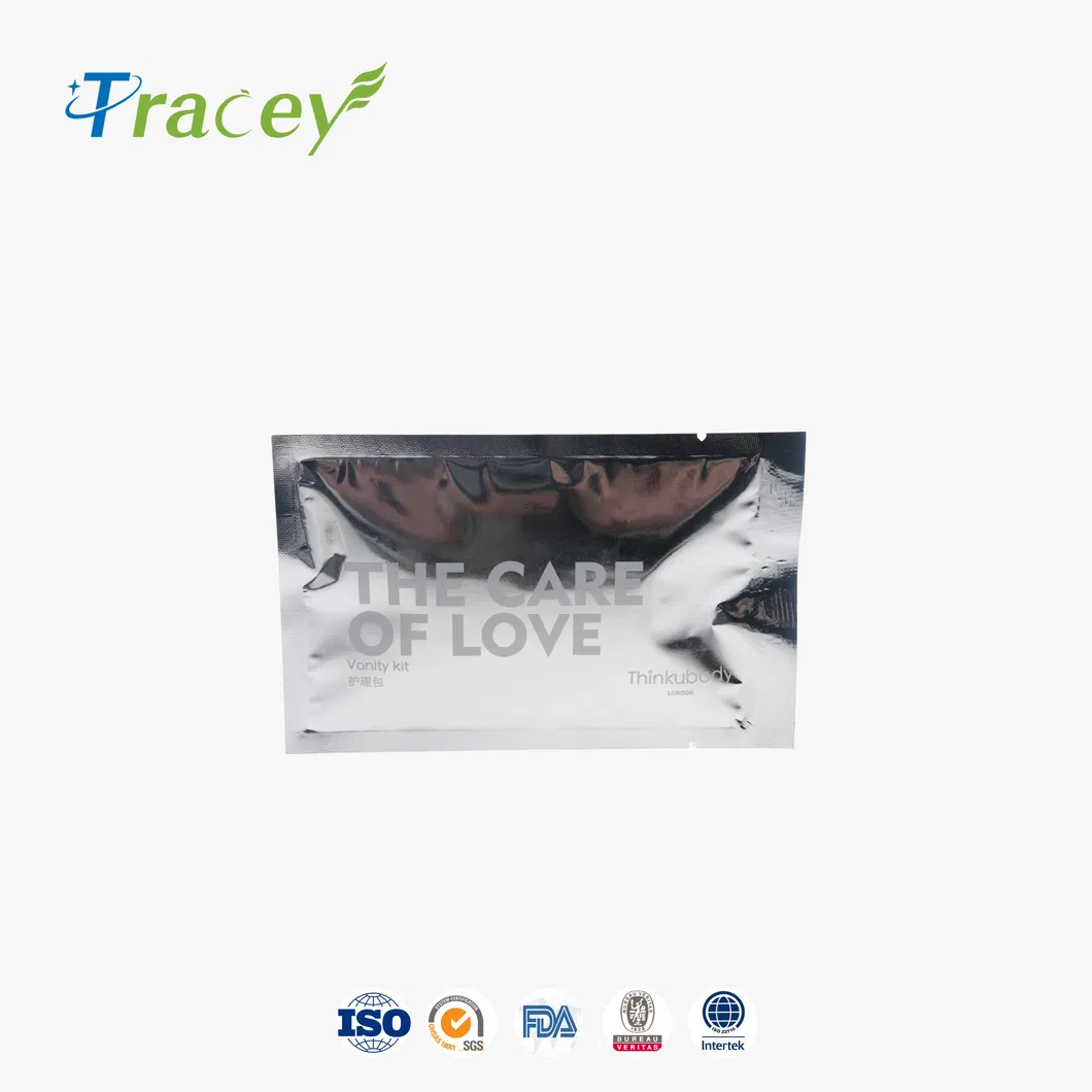 Wholesale Luxury Eco Personal Care Biodegradable Set Toothbrush Disposable Travel Toiletry Bag Dental Kit Hygiene Amenities