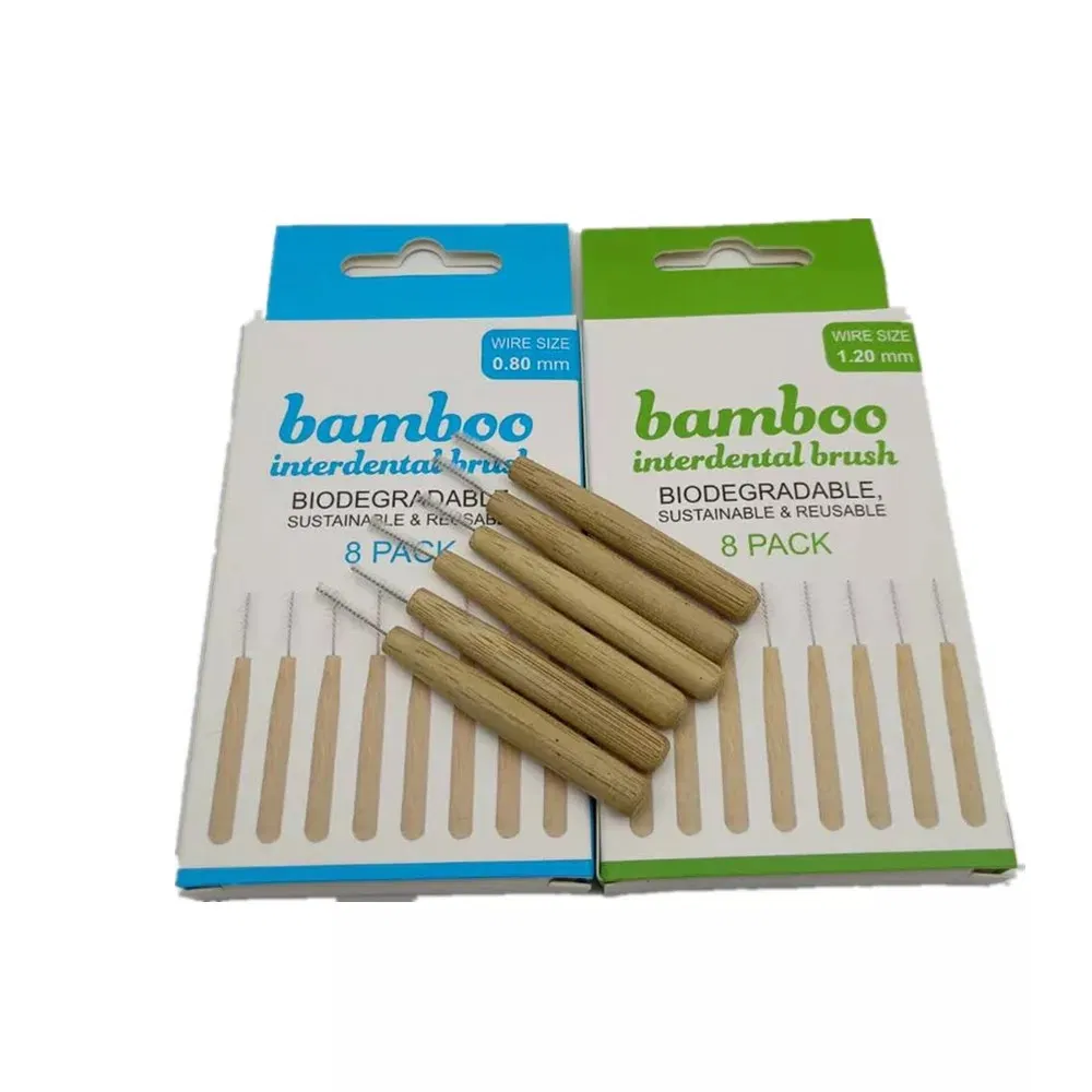 Eco-Friendly Bamboo Interdentall Brush100% Biodegradable Wooden Interdentalsticks Manufacture 0.6mm Size for Dentist Use