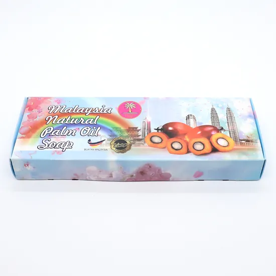 Malaysia Natural Palm Oil Soap / Perfume Soap Flowers Falvour Box Gift Pack 3PCS Soap Bars