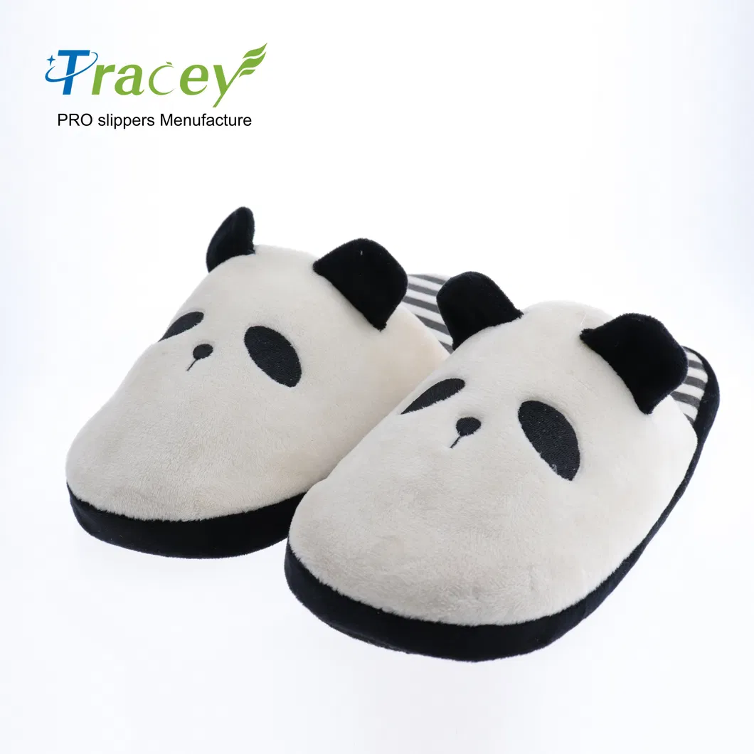 Wholesale Hotel SPA Plush Slippers White Coral Fleece Children Kids Hotel Slippers