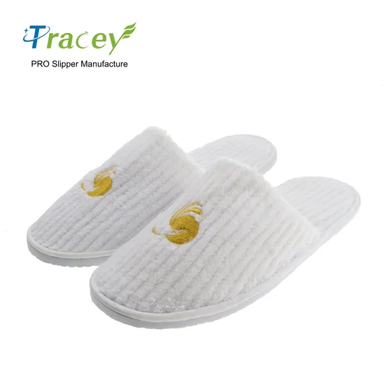 Factory Personalized Hotel Supplies Bathroom Slippers Closed Toe Linen Disposable Hotel Slipper
