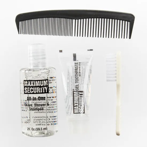 All in One Shave Shower Shampoo Toothbrush Paste Hair Comb Toliet Personal Care Kit Hotel Amenities