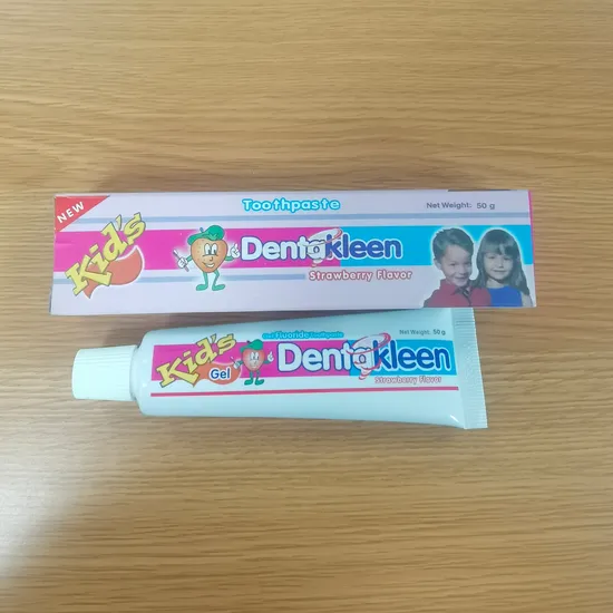 Factory Price 50gr Dentakleen Kids Junior /Children/Baby Toothpaste Strawberry Fluoride Toothpaste Customized OEM Dentifrice