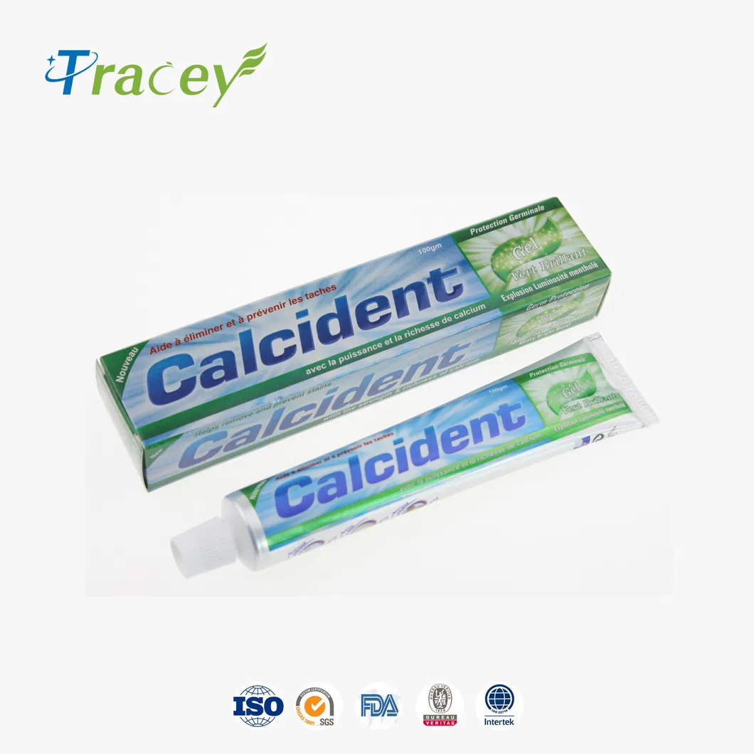 Green Gel Color Triple Color Toothpaste Herbal Green Mint Pasta Dental Dentifrice Factory