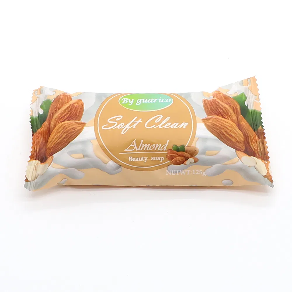 125gr Almond Beauty Soap / Fruit Bath Body Soap Bar Customized Jabon for South American Savon Bar Factory