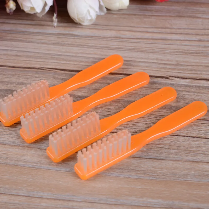 Orange Short Toothbrush /Flex Handle Toothbrush Jail Travel Toothbrush Disposable Toothbrush Manufacture