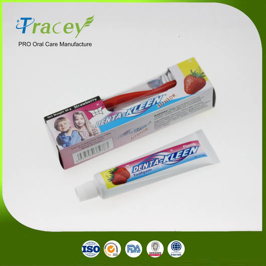 50gr Dentakleen Kids Junior Baby Toothpaste with Free Toothbrush Strawberry Flavor Fluoride Toothpaste