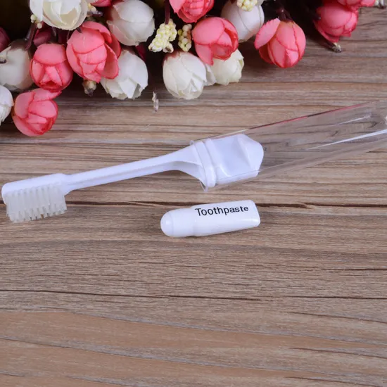 Travel Foldable Toothbrush /Portable Toothbrush Kit with 3gr Toothpaste Pack Hotel/Airlines Fly Welcome Hospitality Dental Kit