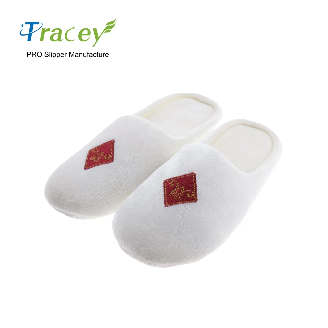 Factory High Quality Custom Bedroom Travel Disposable Terry Women Men Washable Hotel Slippers Shoes