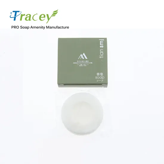 5 Star Hotel Travel Natural Soap Bar Hotel Amenities Bath Body Soap Bar Round with Label