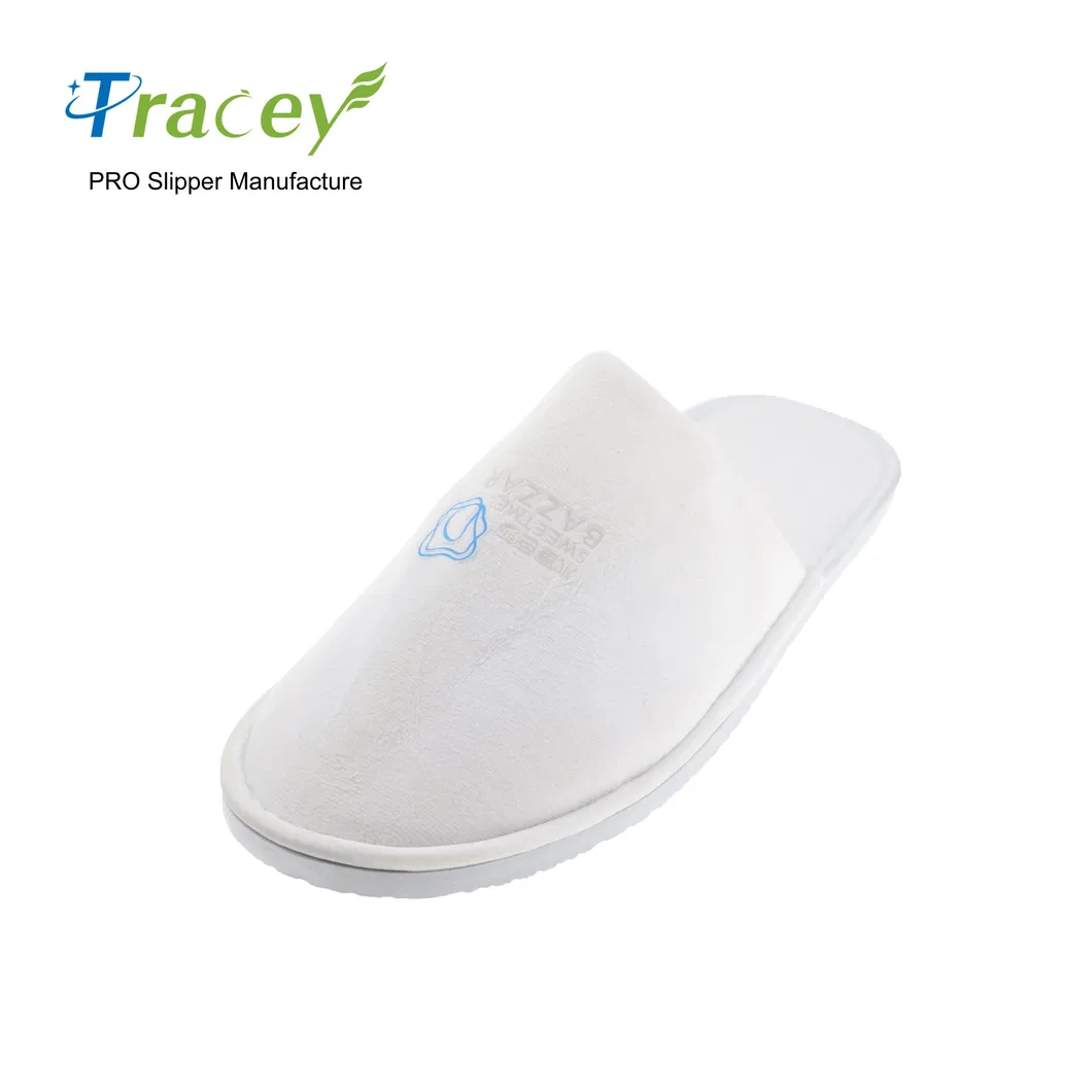 Factory Sale High Quality White Disposable Non Woven Slipper for Hotel Bedroom