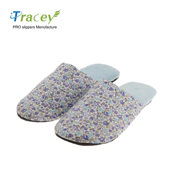 OEM Custom Logo Personalized Wholesale Luxury Cheap White Washable Hotel Room SPA Guest Disposable Cotton Linen Slippers
