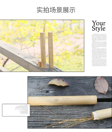 2022 Eco-Friendly Bamboo Case Bamboo Toothbrush Tube Used in Travel Packing Bamboo Toothbrush