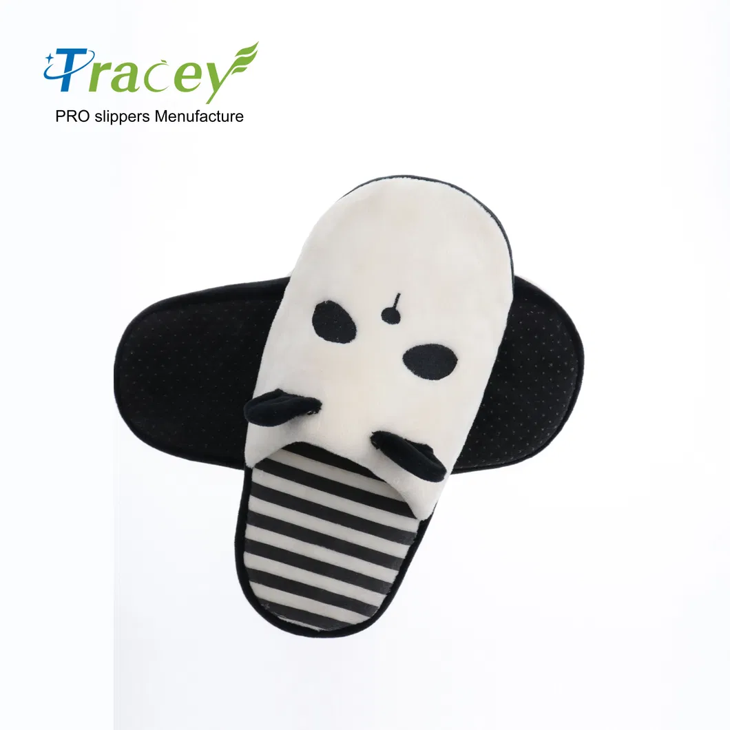 Wholesale Hotel SPA Plush Slippers White Coral Fleece Children Kids Hotel Slippers