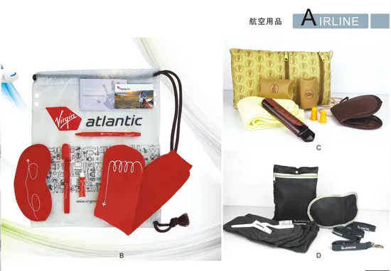 Personal Care Customized Complete Set Fly Airline Amenity Kit with Plane Travel Set Dental Kit