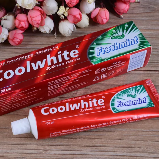 120gr /100ml OEM ODM Coolwhite Toothpaste Frehmint Protect Gum Pasta Dental Whitening Toothpaste Factory