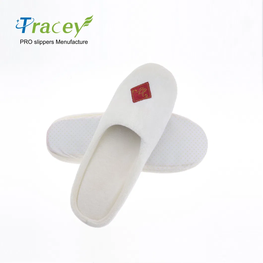 Custom Logo Five-Star Household Coral Fleece Slippers Disposable Slippers Hotel Slippers