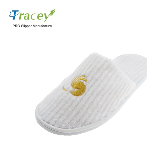 Factory Personalized Hotel Supplies Bathroom Slippers Closed Toe Linen Disposable Hotel Slipper