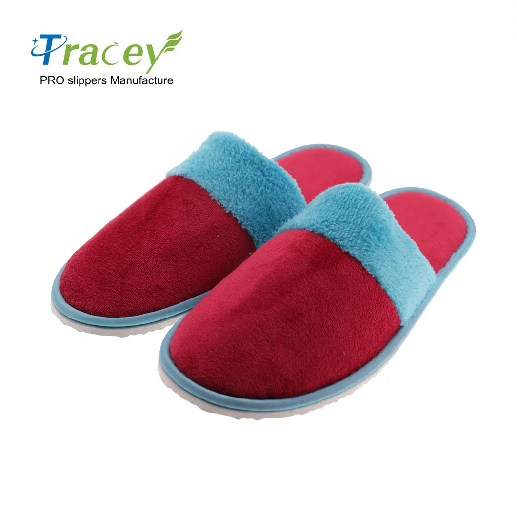 Hotel Slipper Personalized Wholesale Luxury Cheap White Washable Hotel Room SPA Guest Disposable Cotton Terry Slippers