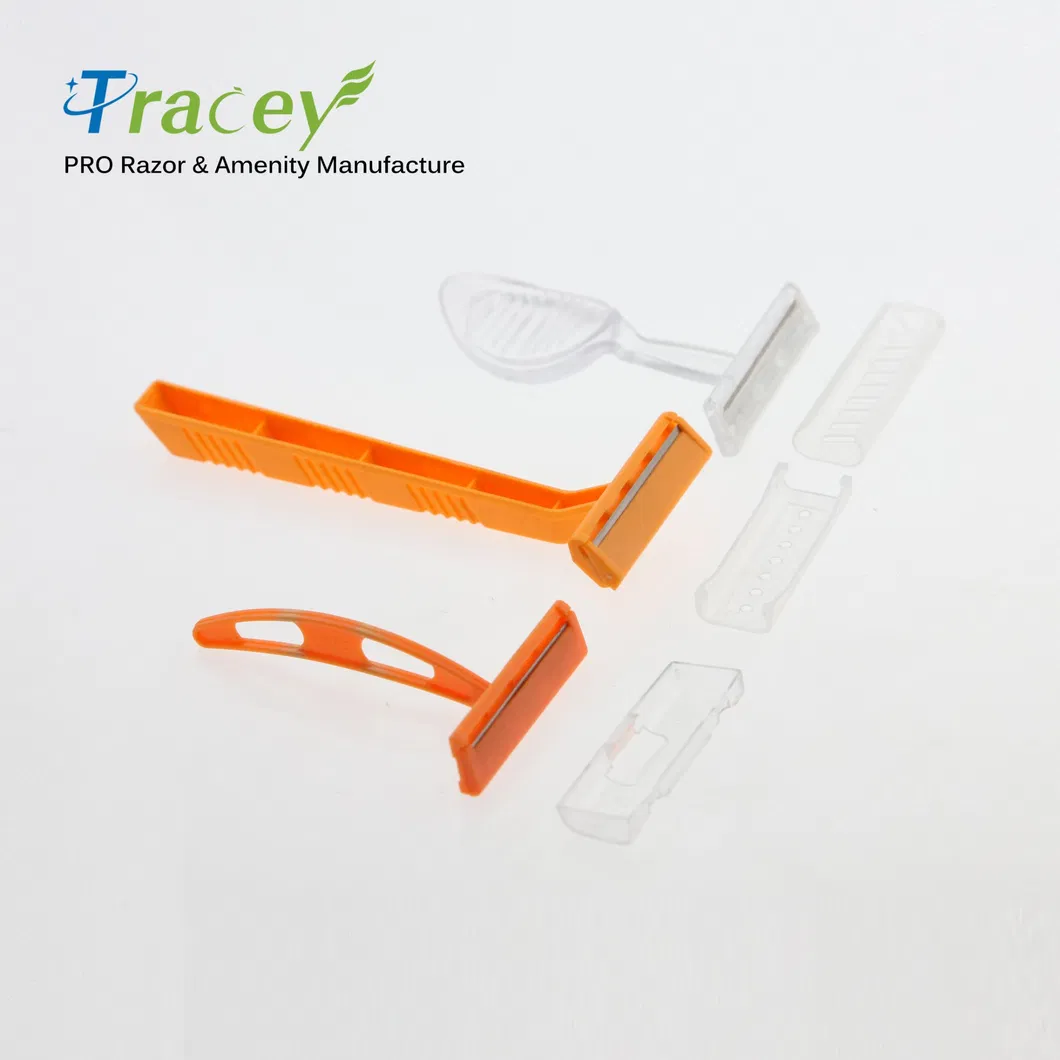 Clear Thumbprint Razor / Singel Blade Max Security Shave Razor /Jail Prison Orange Clear Razor